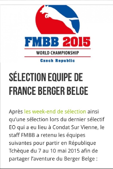 du Domaine de Vauroux - 4 eme Sélection en Équipe de France d Agility BB pour CALINDKA du DDV
